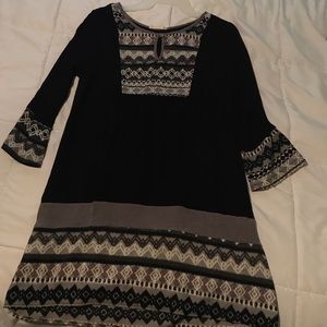 Black patterned dress